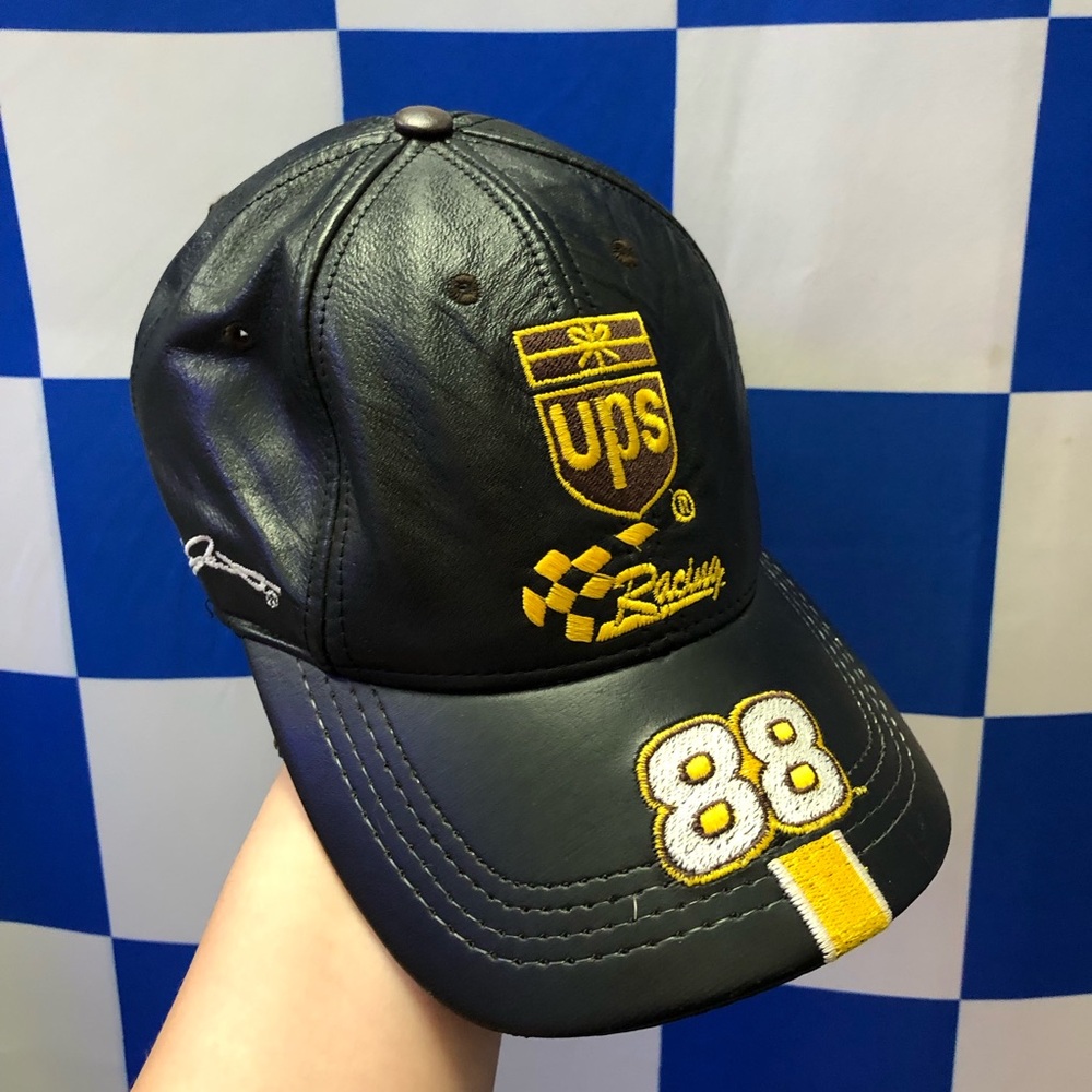 Vintage Dale Earnhardt leather UPS Racing NASCAR hat